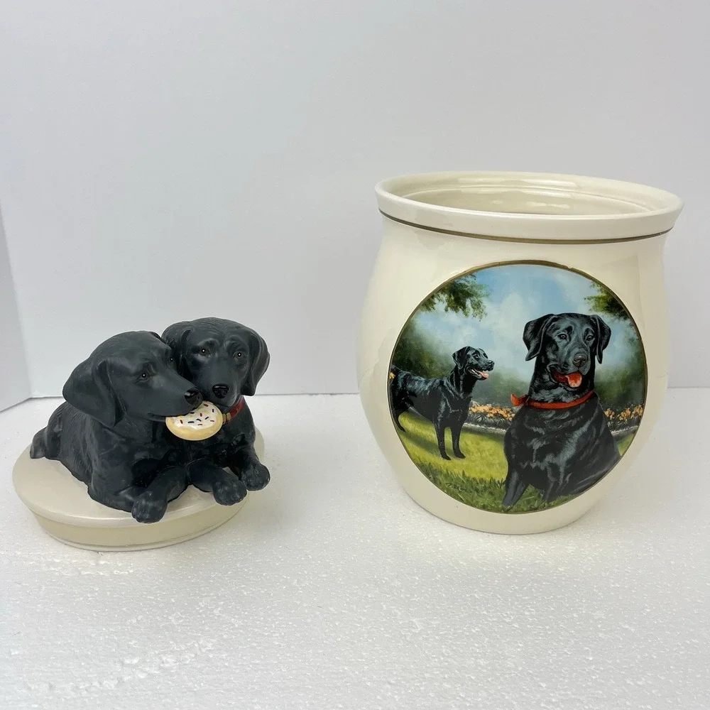 Bradford Exchange Rare Black Lab Cookie Jar Labrador Retriever Limited‎ 2014